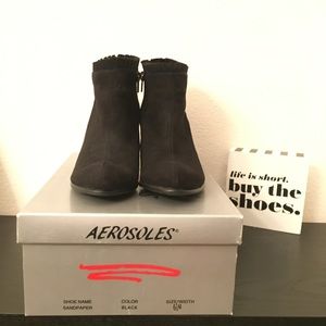 Aerosoles Sandpaper Black Booties
